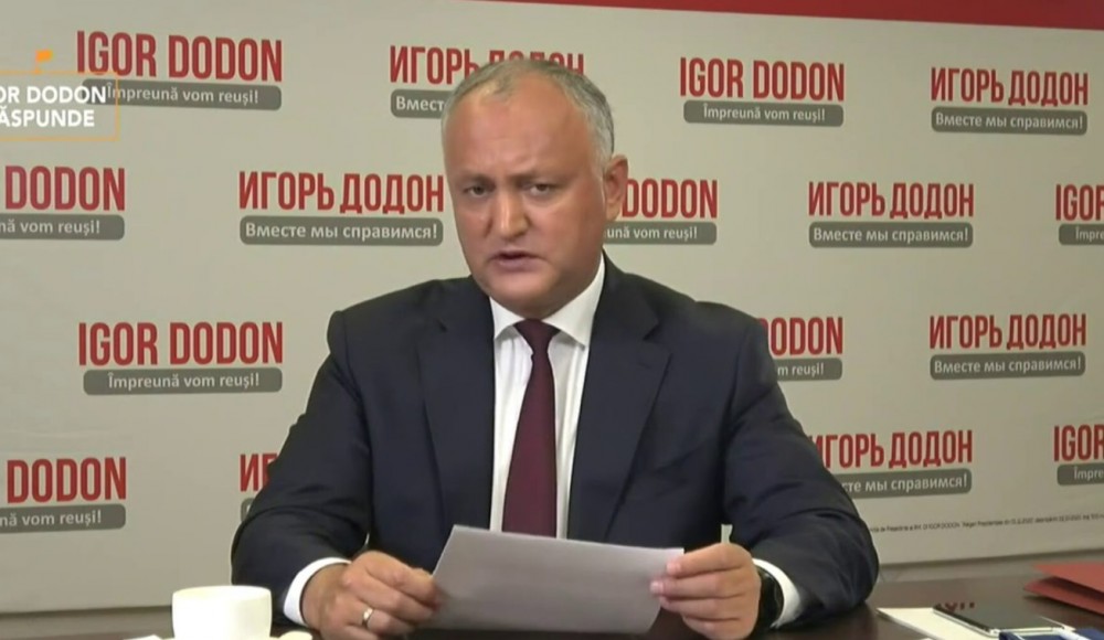 Igor Dodon: Dacă va fi învestit un guvern, alegeri în toamnă nu vor fi
